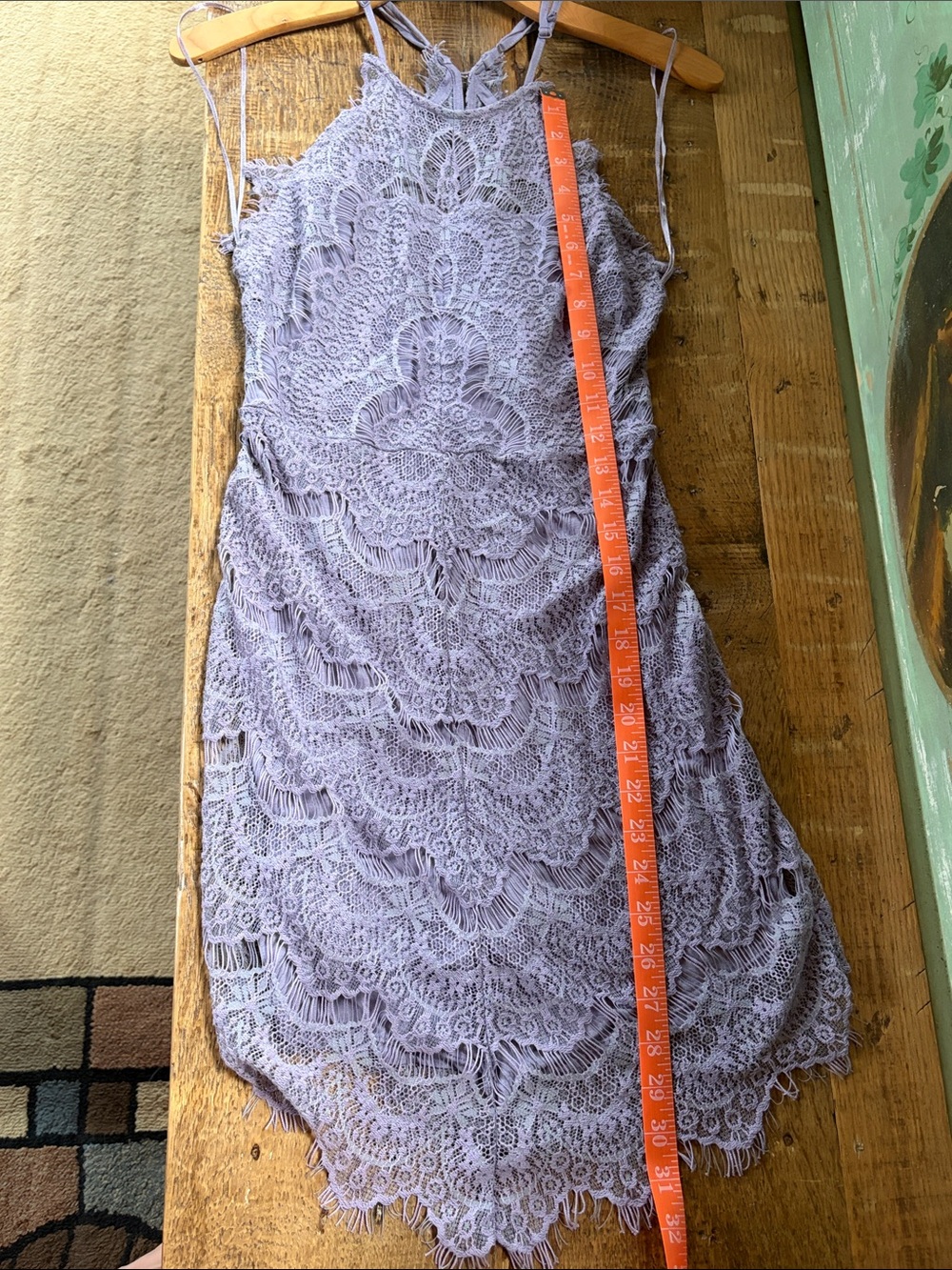 Free People Lavender Lace Backless Halter Mini Dress - Picture 4 of 5